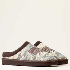 NWT Ariat Men's Flying Proud Square Toe Digi Camo Slippers Size 10